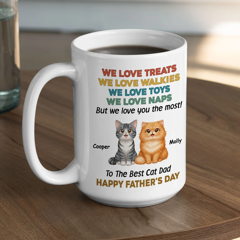 Love You Forever Cat Ver - Personalized Custom Coffee Mug - Image 5