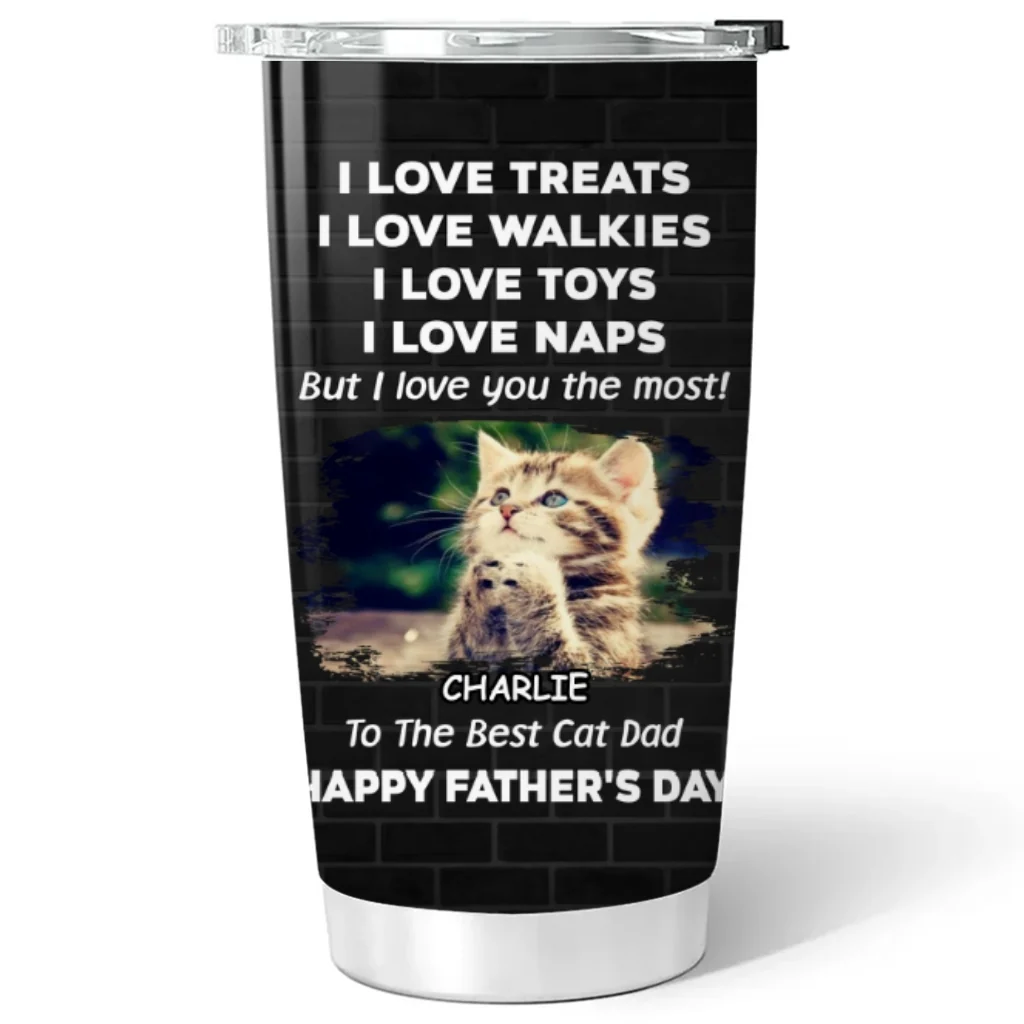 Love You The Most Cat Photo Ver - Personalized Custom Tumbler - Image 5