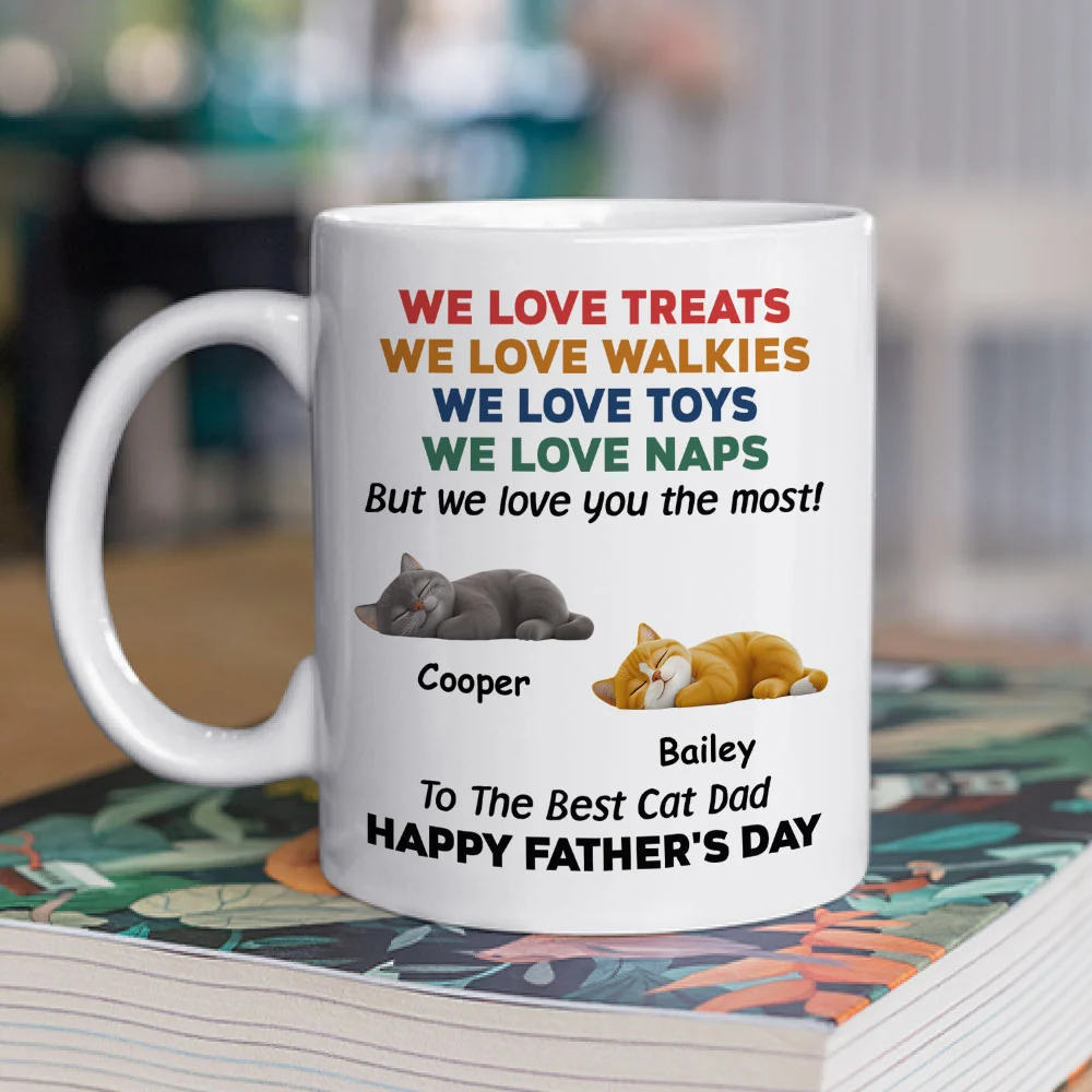 Love You The Most Cat Version 3 - Personalized Custom Coffee Mug - Image 2