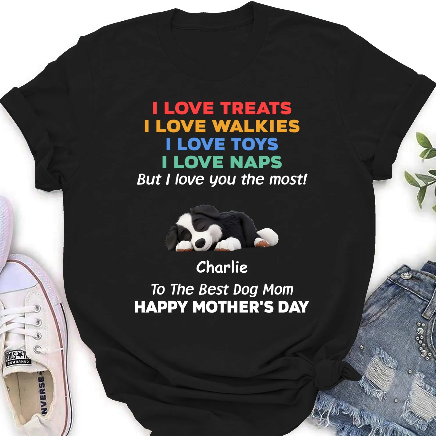 Love You The Most Version 2 - Personalized Custom Women's T-Shirt - Image 6