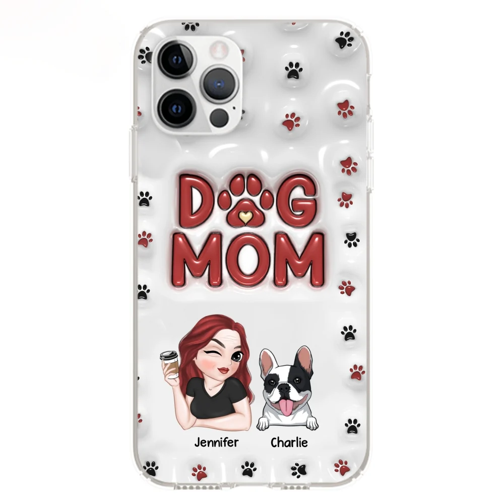 Lovely Dog Mom - Personalized Custom 3D Inflated Effect Phone Case - Image 11