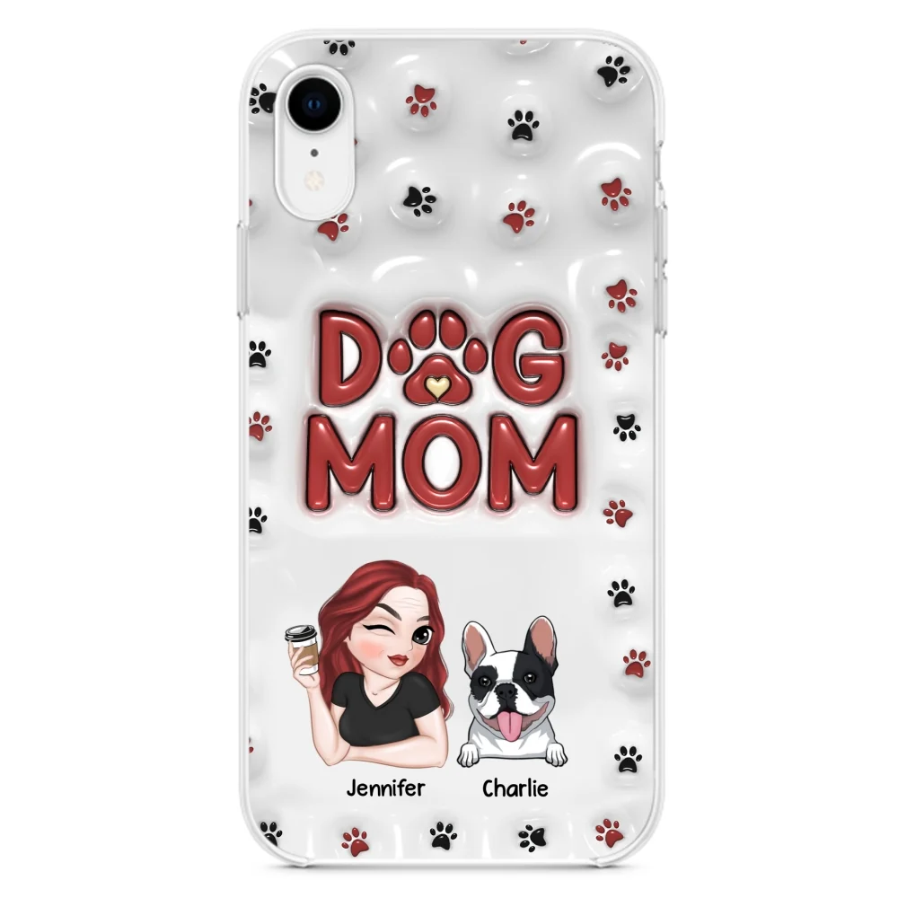 Lovely Dog Mom - Personalized Custom 3D Inflated Effect Phone Case - Image 22