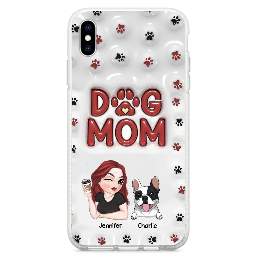 Lovely Dog Mom - Personalized Custom 3D Inflated Effect Phone Case - Image 23