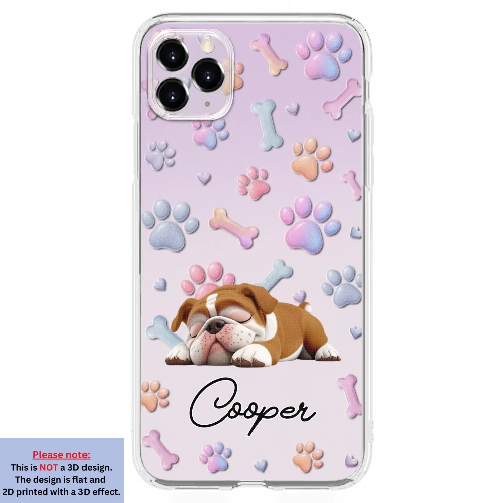 Lovely Dog Sleeping - Personalized Custom 3D Effect Phone Case - Image 8