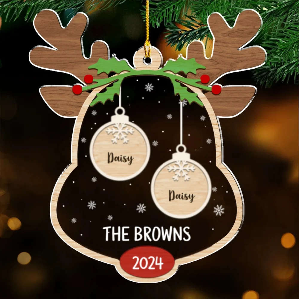Lovely Family - Personalized Custom Acrylic Ornament - Image 6