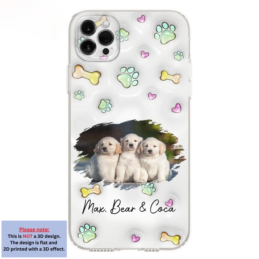 Lovely Human And Her Dogs Photo - Personalized Custom 3D Inflated Effect Phone Case - Image 11