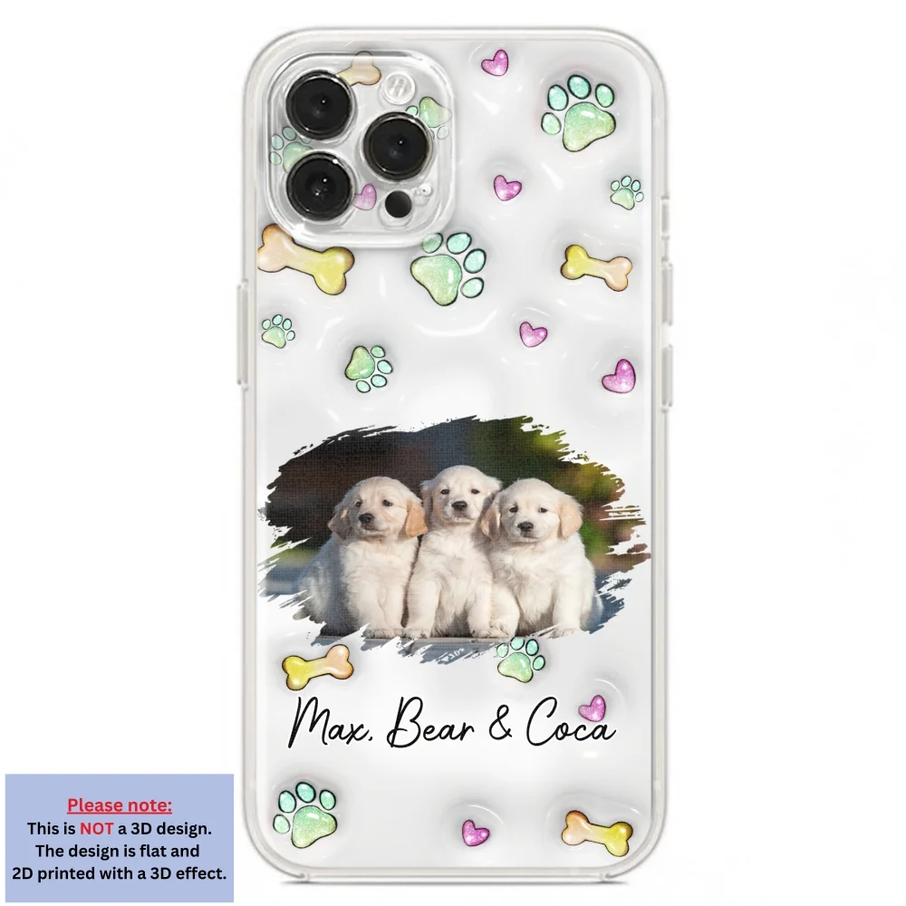 Lovely Human And Her Dogs Photo - Personalized Custom 3D Inflated Effect Phone Case - Image 18