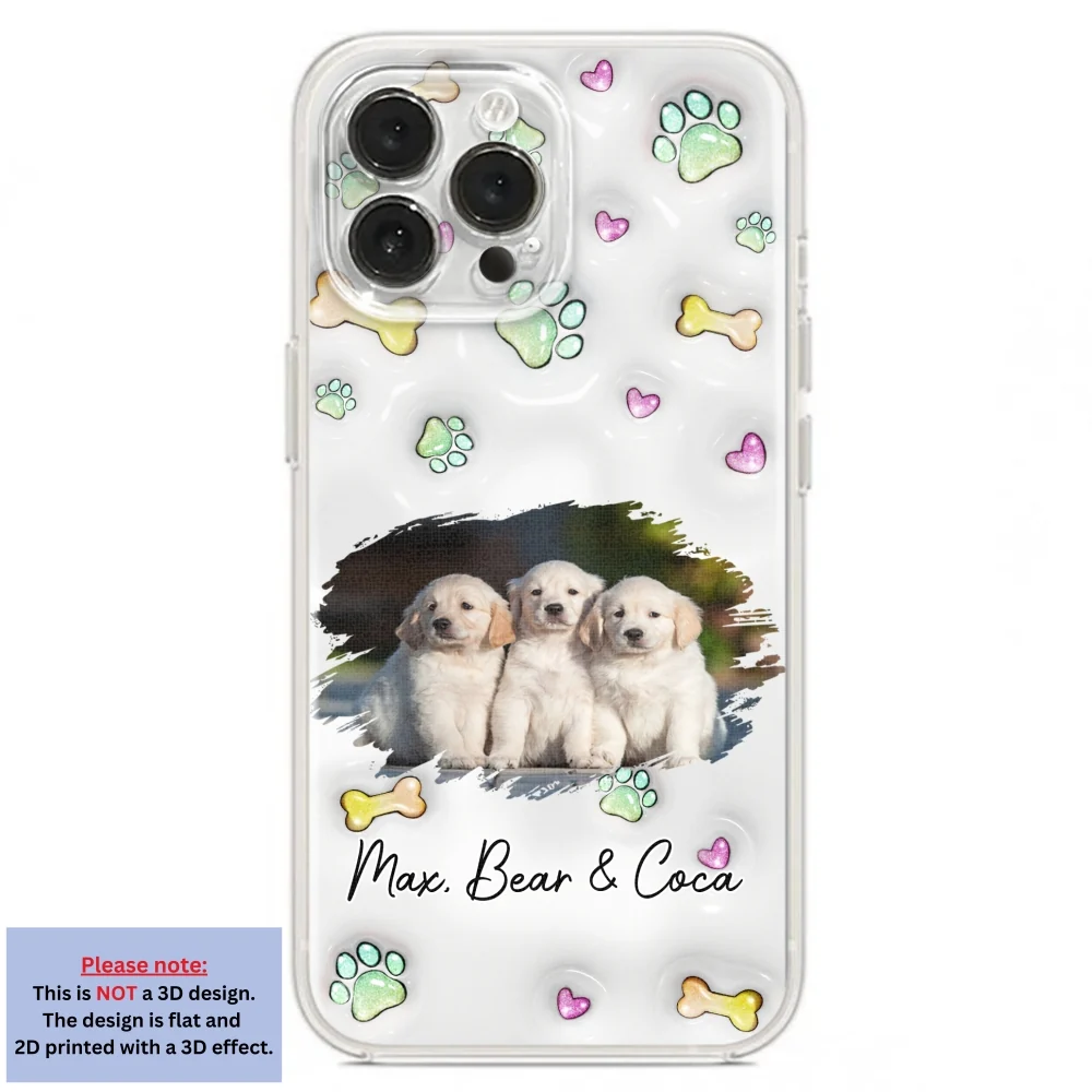 Lovely Human And Her Dogs Photo - Personalized Custom 3D Inflated Effect Phone Case - Image 19