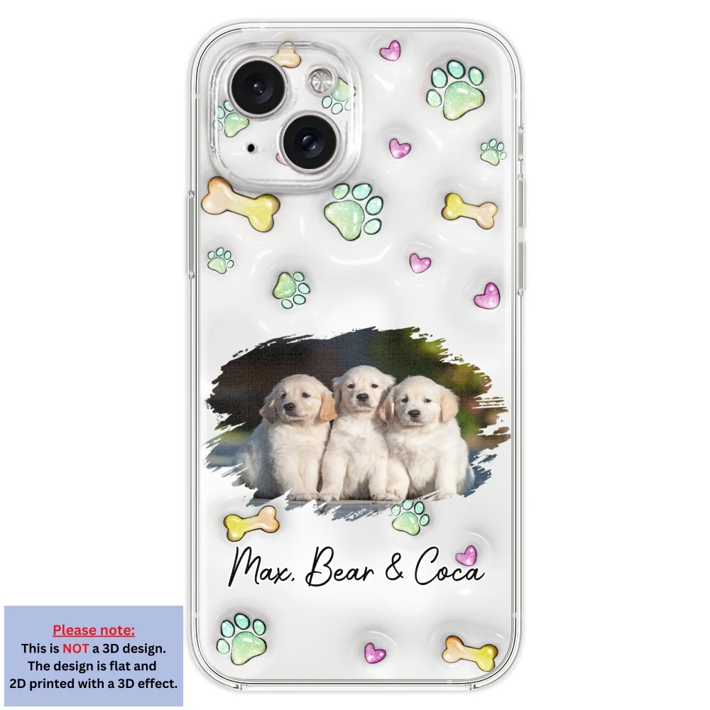 Lovely Human And Her Dogs Photo - Personalized Custom 3D Inflated Effect Phone Case - Image 20