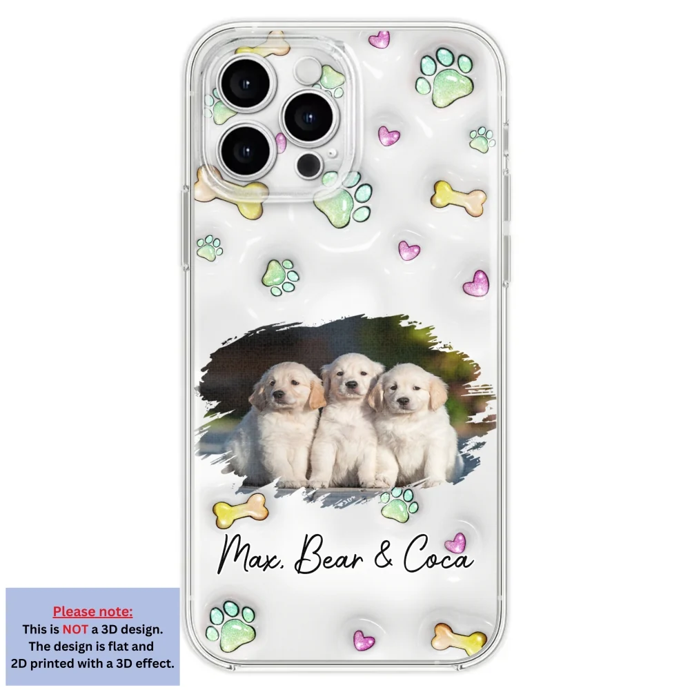 Lovely Human And Her Dogs Photo - Personalized Custom 3D Inflated Effect Phone Case - Image 26