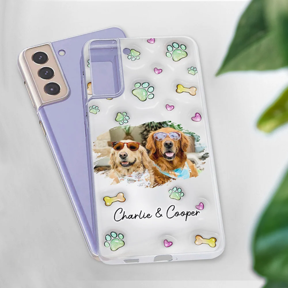 Lovely Human And Her Dogs Photo - Personalized Custom 3D Inflated Effect Phone Case - Image 27
