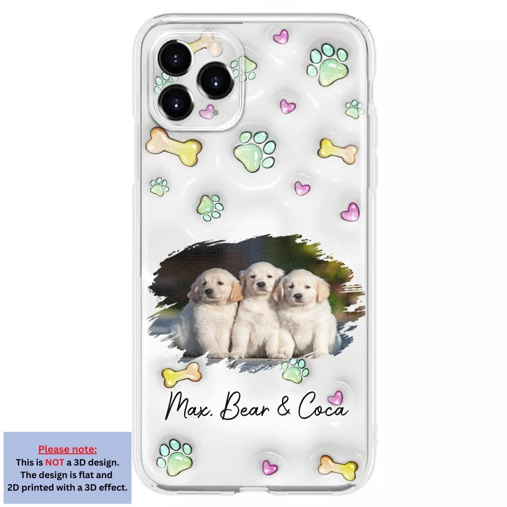 Lovely Human And Her Dogs Photo - Personalized Custom 3D Inflated Effect Phone Case - Image 9