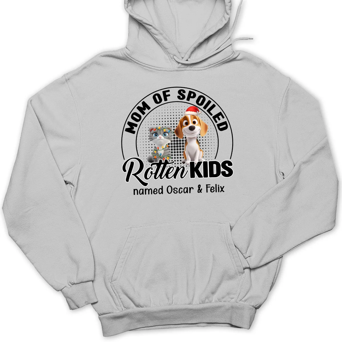 Lovely Spoiled Rotten Pet Chibi Cartoon Ver Christmas - Personalized Custom Hoodie