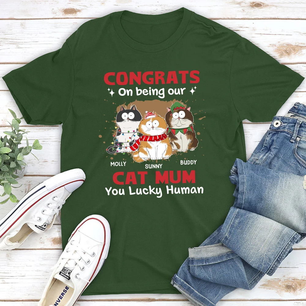 Lucky Human - Personalized Custom Unisex T-shirt - Image 3