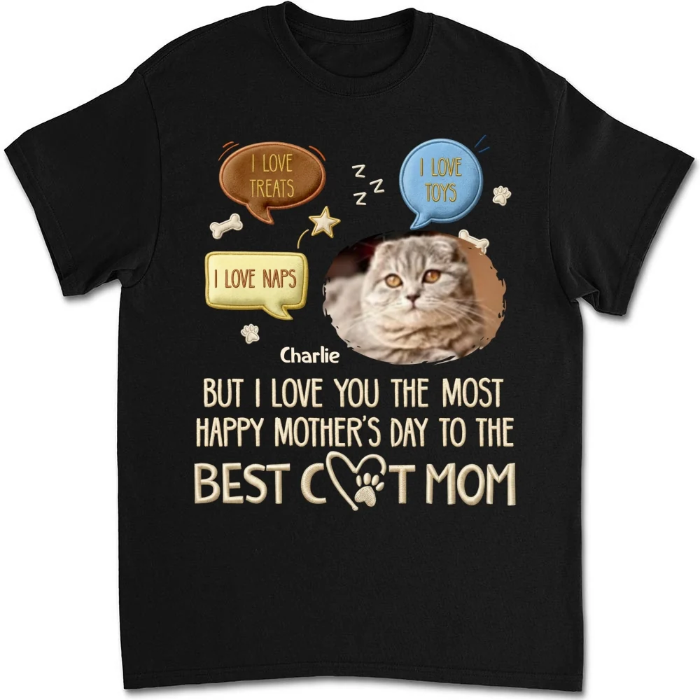 Lucky Loved Cat Photo - Personalized Custom Shirt - Image 7