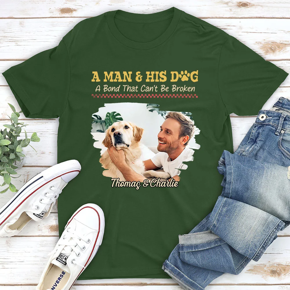 Man And Dogs Photo - Personalized Custom Shirt - Image 2