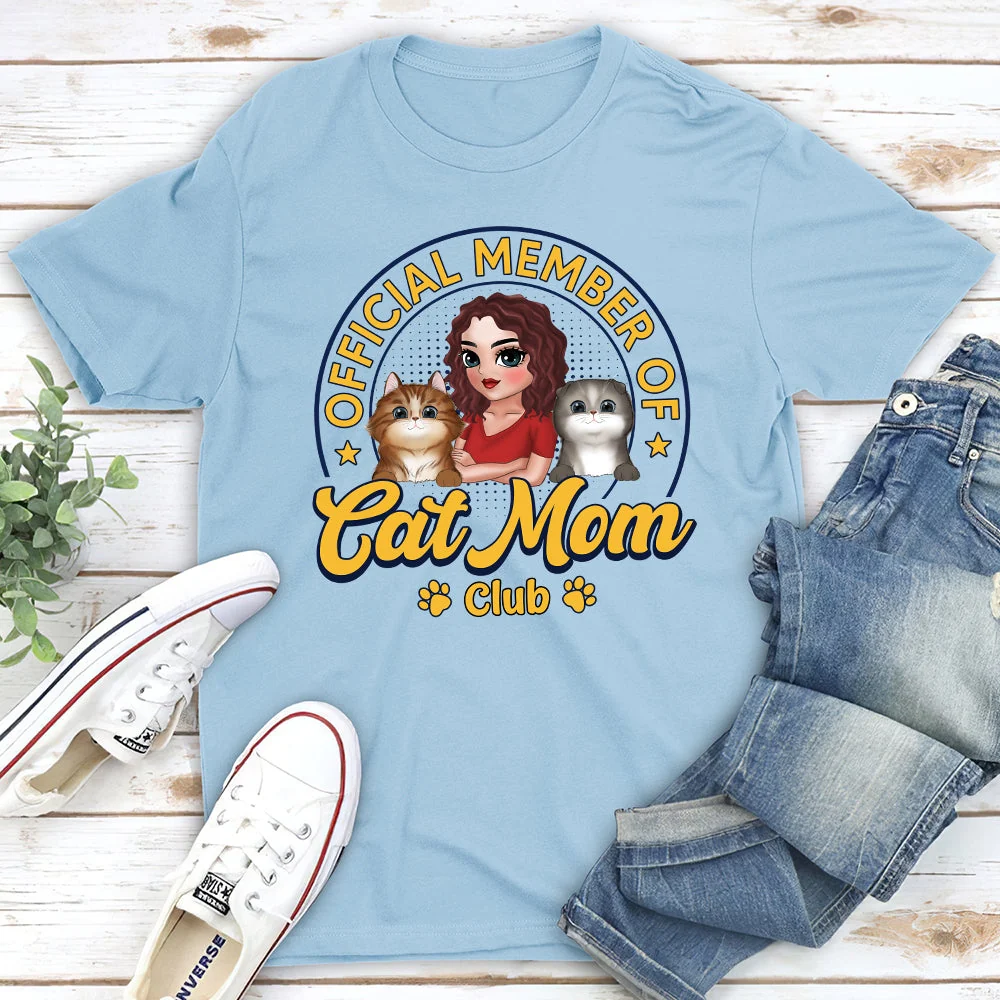 Member Of Cat Mom Club - Personalized Custom Unisex T-shirt - Image 2