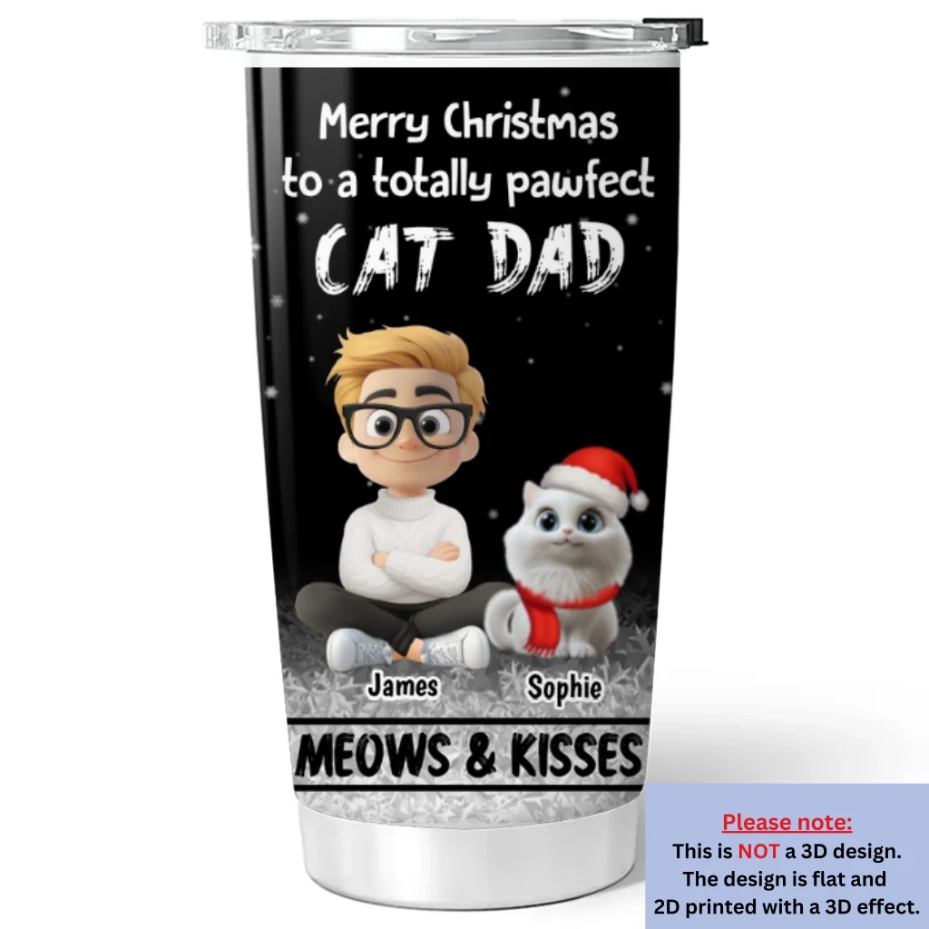 Meow And Kiss Are All You Need - Personalized Custom Tumbler - Image 6