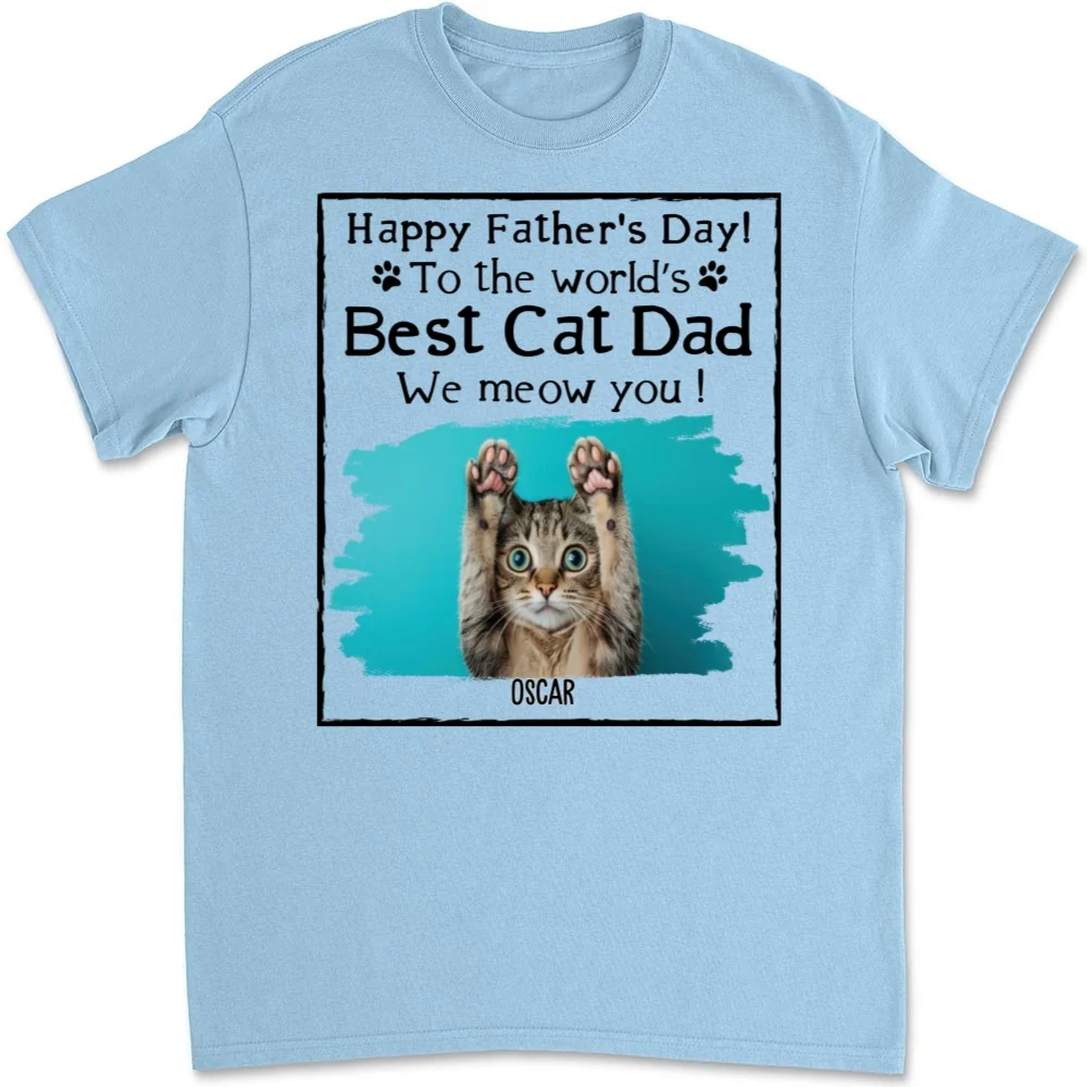 Meow Best Cat Parent Cartoon Photo - Personalized Custom Unisex T-Shirt - Image 7