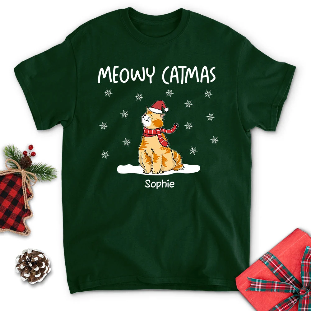 Meowy Catmas - Personalized Custom Unisex T-shirt - Image 2