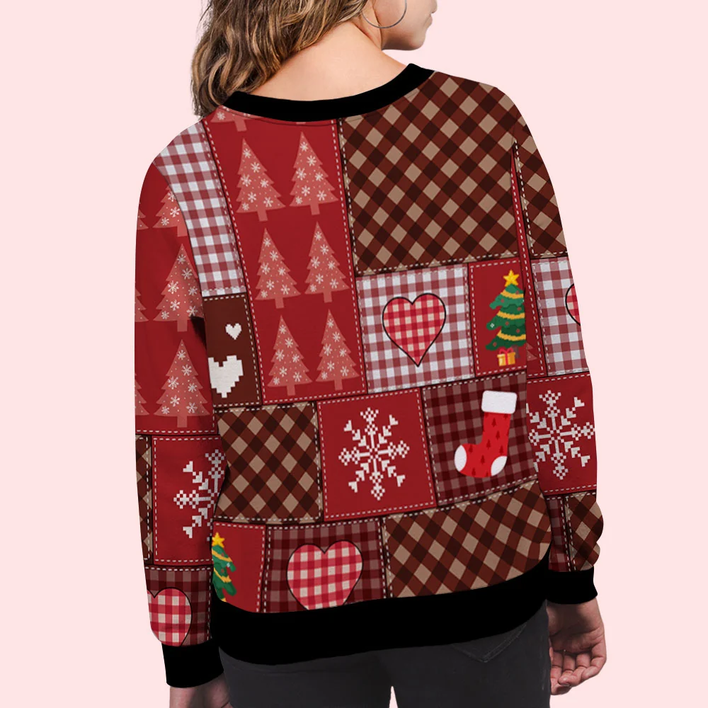 Merry Woofmas Dog And Human - Personalized Custom All-Over-Print Sweatshirt - Image 5