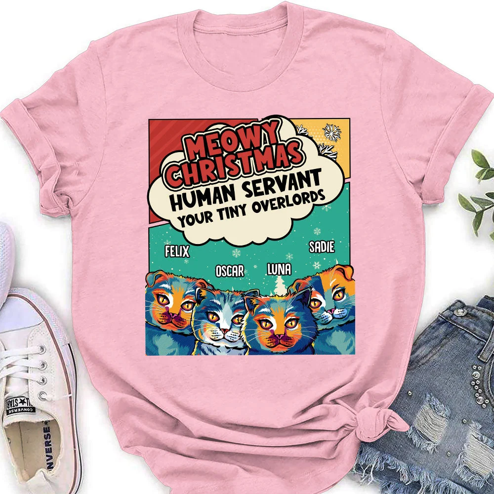 Merry Xmas Human Servant - Personalized Custom Women's T-shirt - Image 4