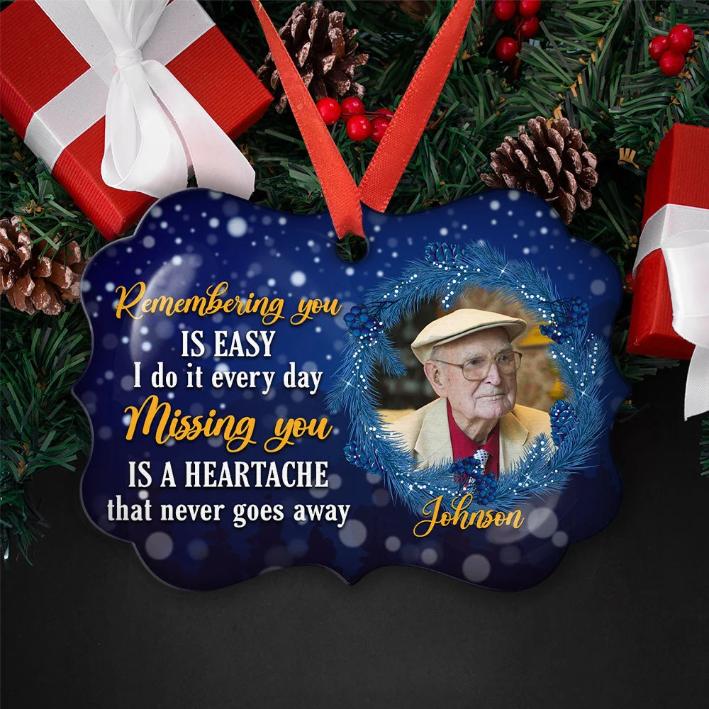 Miss You Every Day - Personalized Custom Aluminum Ornament - Image 5
