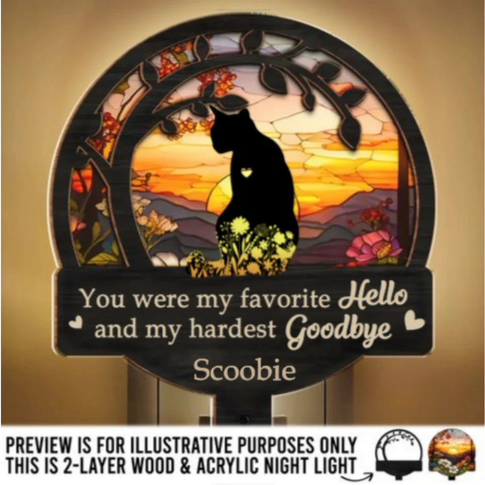 Miss You For The Rest Of Mine - Personalized Custom Wood And Acrylic Night Light - Image 6