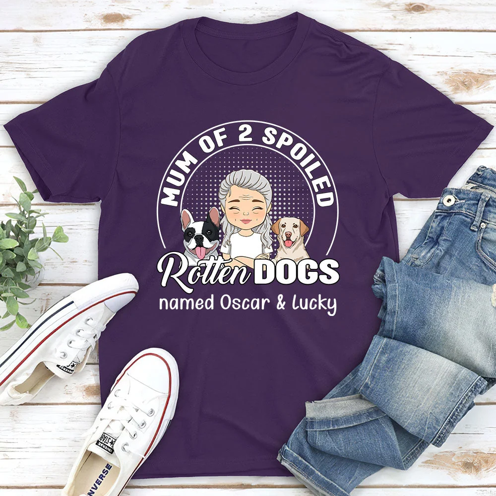 Mom Dad Of Spoiled Dogs - Personalized Custom Unisex T-shirt - Image 3