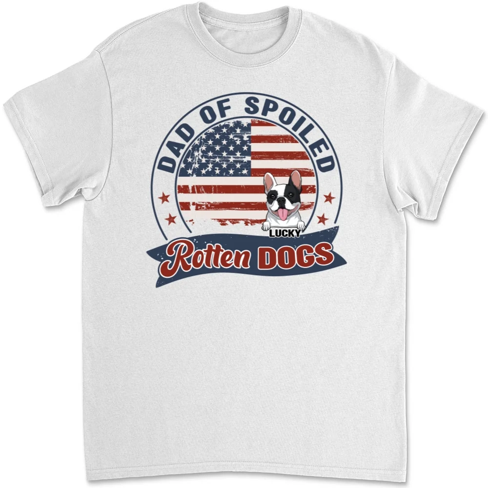 Mom Dad Of Spoiled Rotten Dogs - Personalized Custom Unisex T-shirt - Image 5