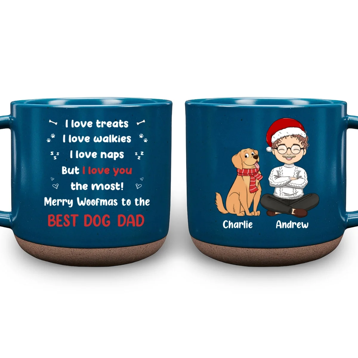 Mom Dad We Love You The Most - Personalized Custom Pottery Mug - Image 7