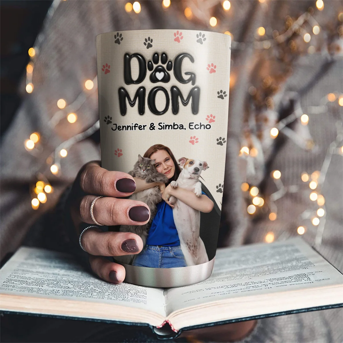Mom Love You The Most Photo - Personalized Custom 3D Inflated Effect Tumbler - Image 2
