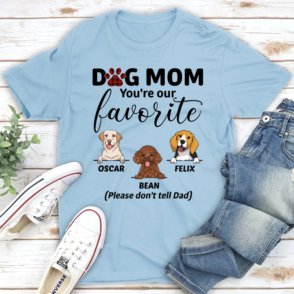 Mom, My Favorite - Personalized Custom Unisex T-shirt - Image 4