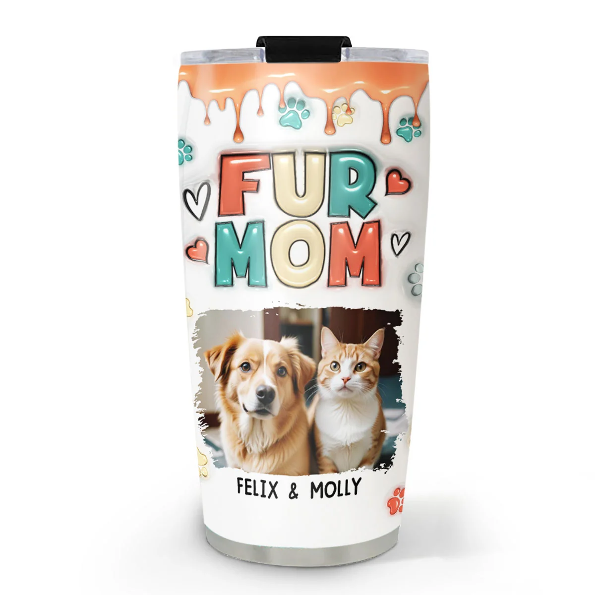 Mom Of Pet Photo - Personalized Custom 3D Inflated Effect Tumbler