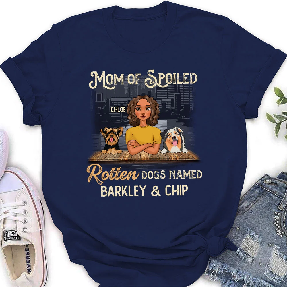 Mom Of Spoiled Dogs - Personalized Custom Women's T-shirt - Image 3
