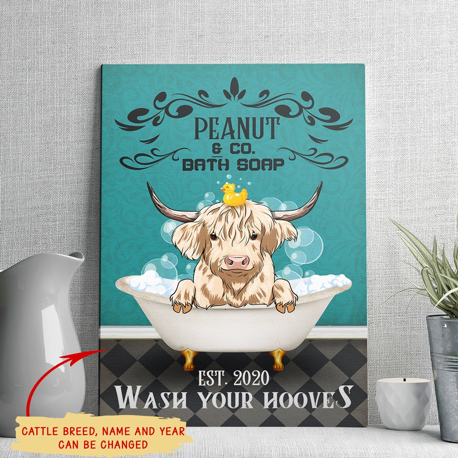 Moo Bath Soap Co. - Personalized Custom Canvas - Image 3