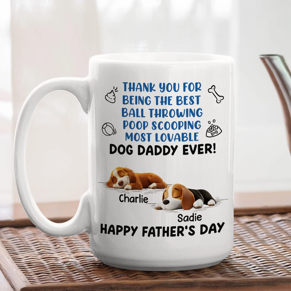 Most Lovable Daddy Ever - Personalized Custom Coffee Mug - Image 5