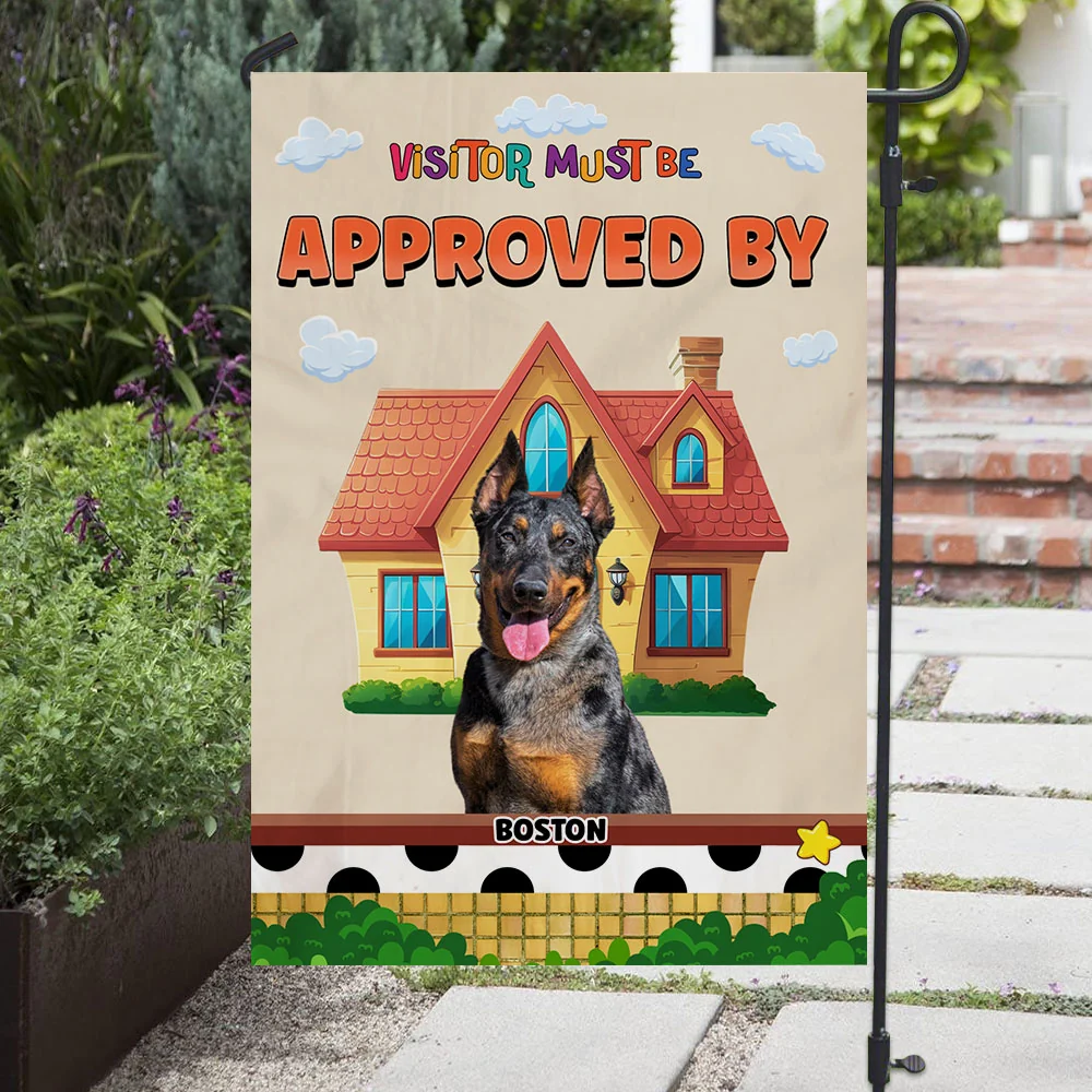 Must Be Approved By Dogs Ver Photo - Personalized Custom Flag - Image 3