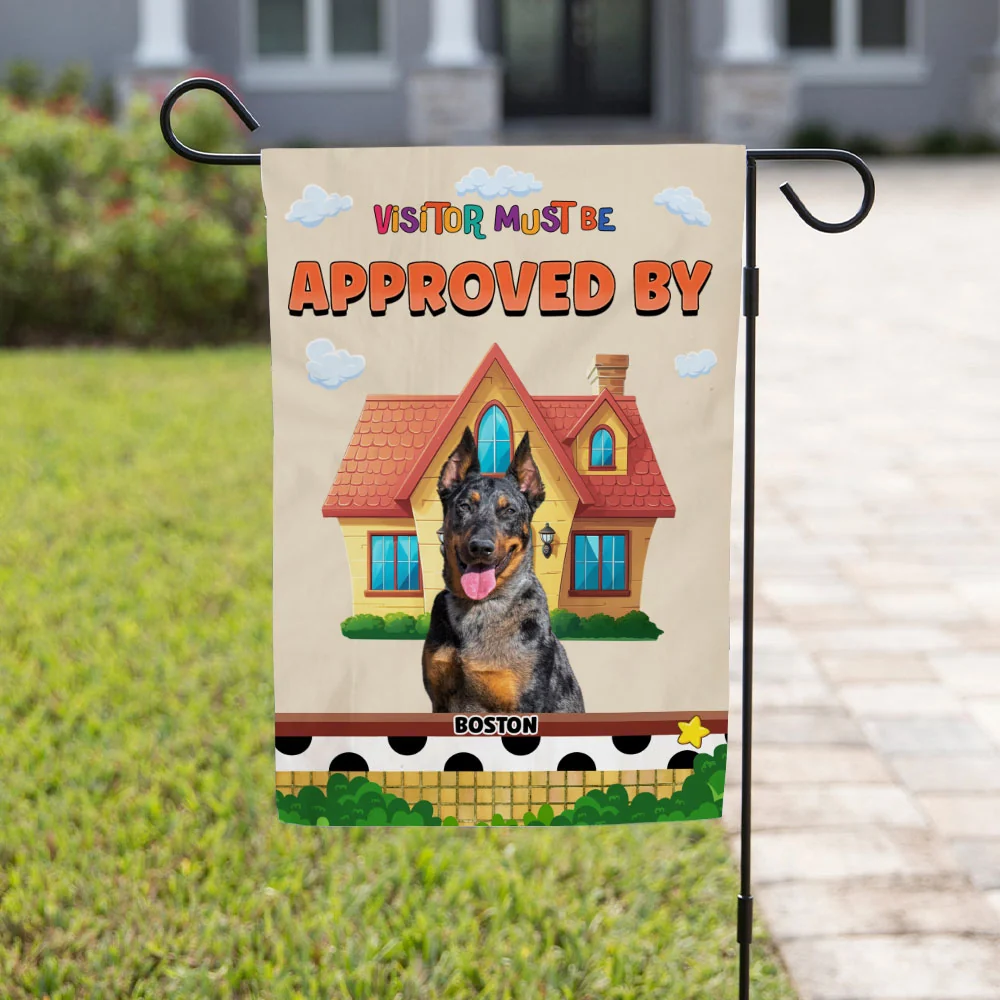 Must Be Approved By Dogs Ver Photo - Personalized Custom Flag - Image 4