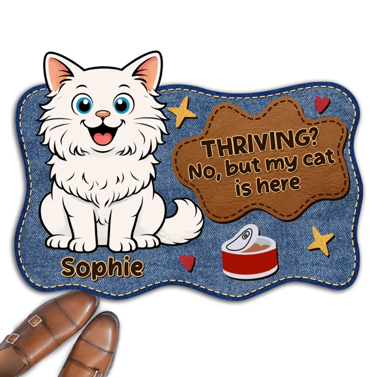 My Cat Is Here - Personalized Custom Doormat - Image 8