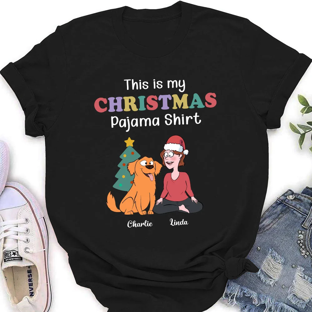 My Christmas Pajama Shirt - Personalized Custom Women's T-shirt - Image 2