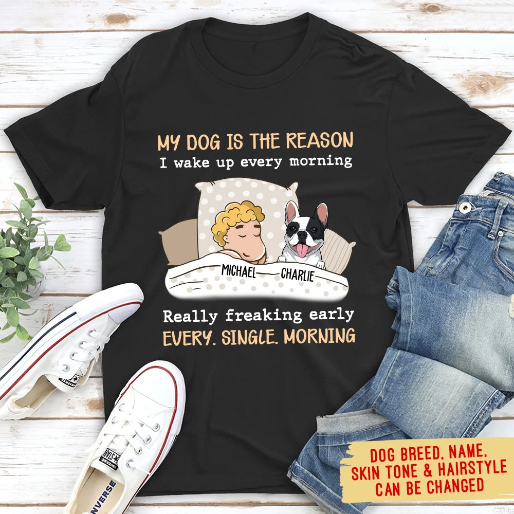My Dog Is The Reason - Personalized Custom Unisex T-shirt - Image 2