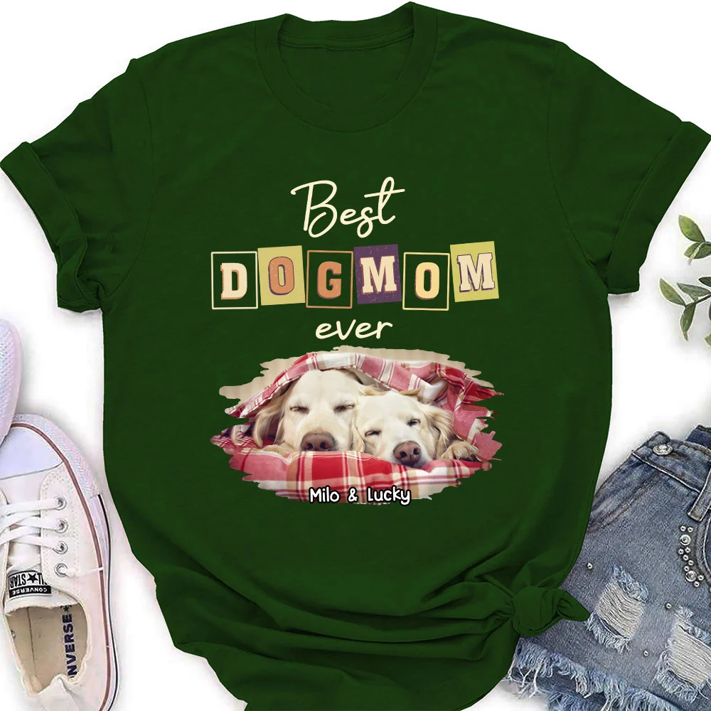My Dog Mom Dad Photo - Personalized Custom Women's T-Shirt - Image 4