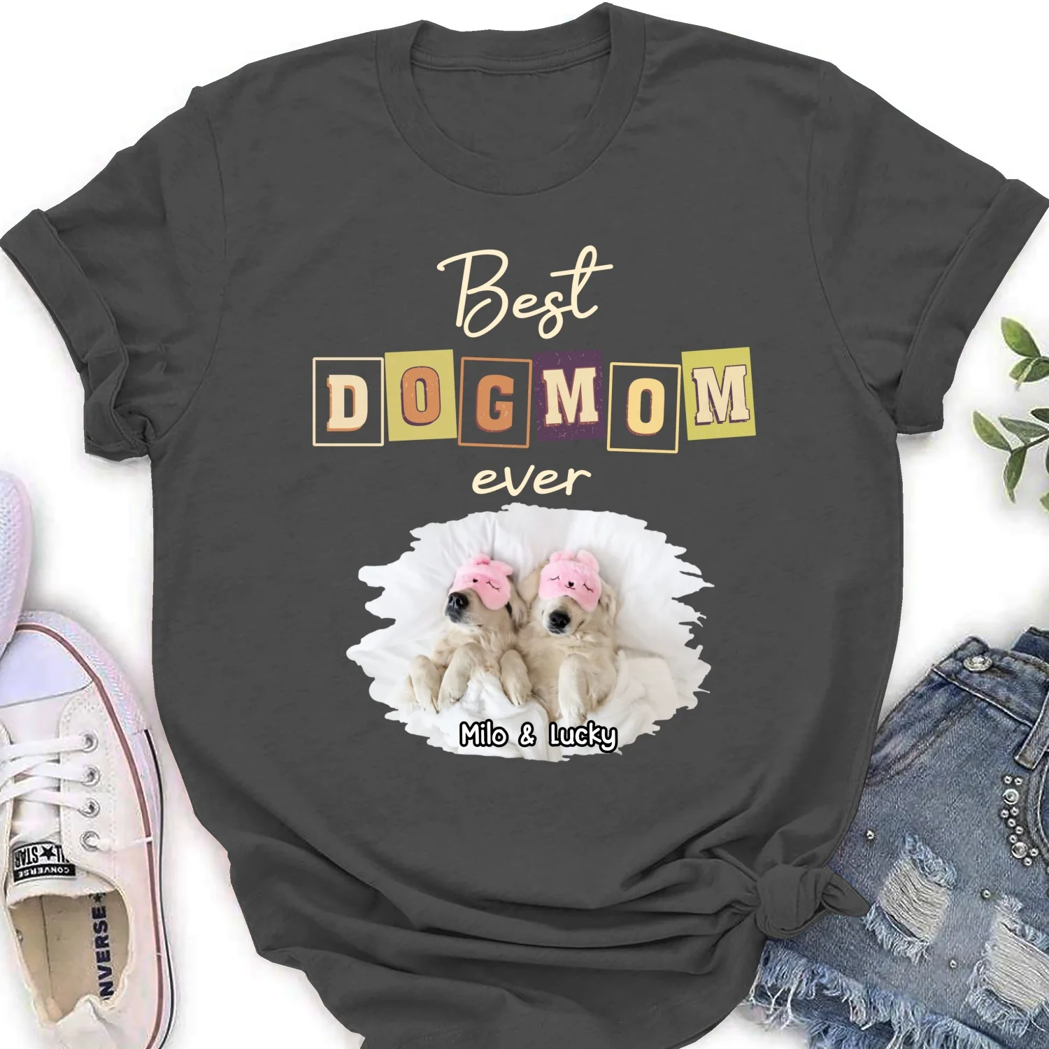 My Dog Mom Dad Photo - Personalized Custom Women's T-Shirt - Image 8