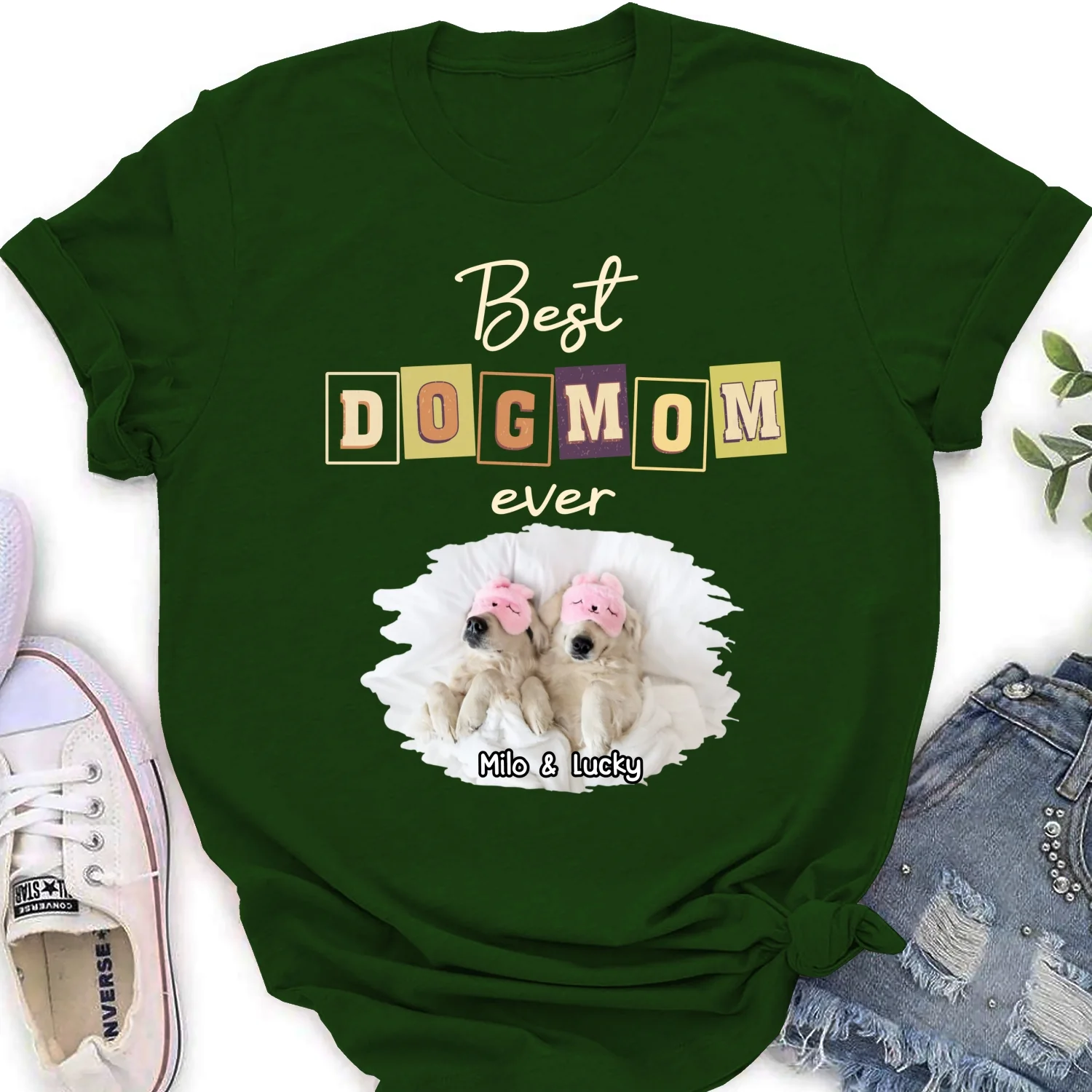My Dog Mom Dad Photo - Personalized Custom Women's T-Shirt - Image 9