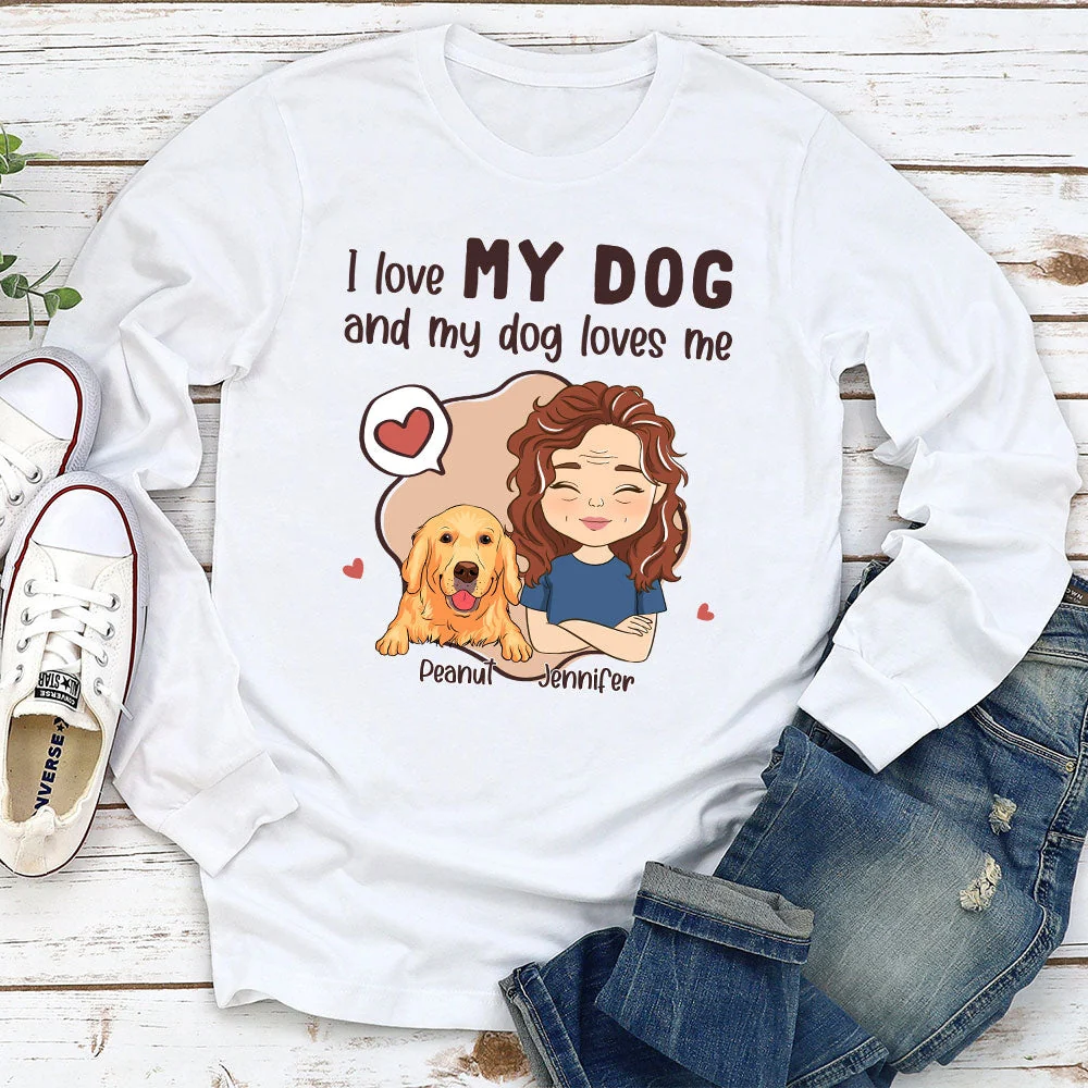 My Dog My Love - Personalized Custom Long Sleeve T-shirt - Image 2