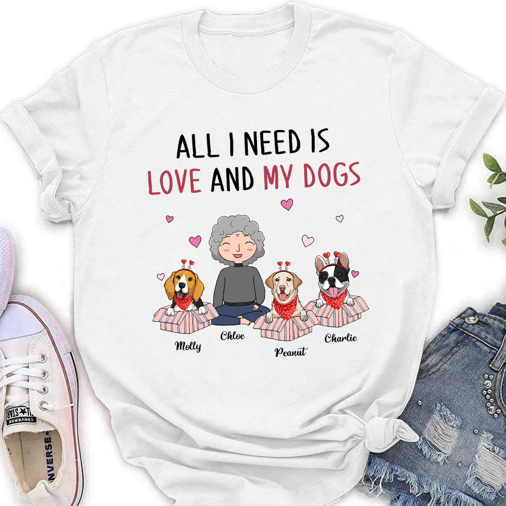 My Dog My Love - Personalized Custom Women's T-shirt - Image 2