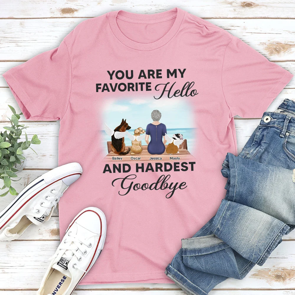 My Favorite Hello Memorial Beach - Personalized Custom Unisex T-shirt - Image 5