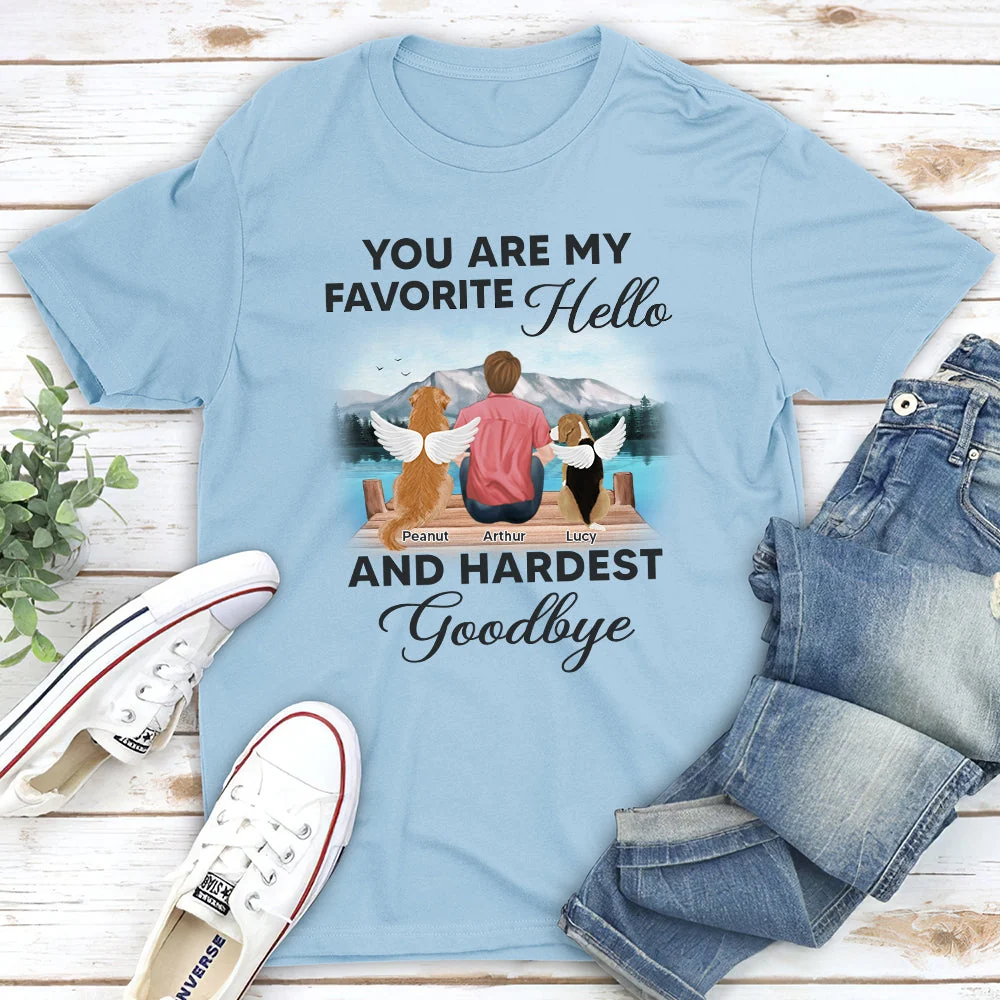 My Favorite Hello Memorial River - Personalized Custom Unisex T-shirt - Image 3