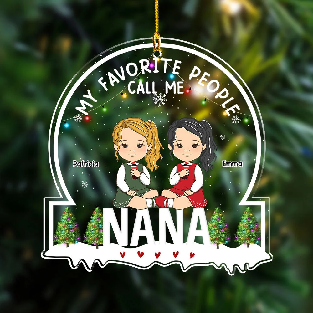 My Favorite People - Personalized Custom Acrylic Ornament - Image 2
